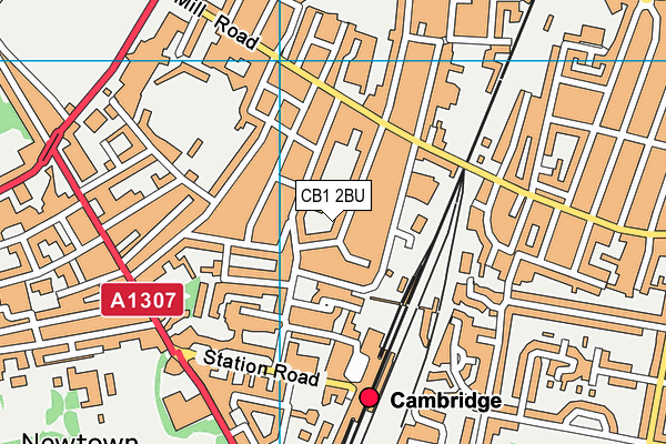 CB1 2BU map - OS VectorMap District (Ordnance Survey)