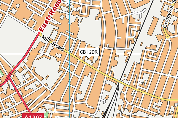 CB1 2DR map - OS VectorMap District (Ordnance Survey)