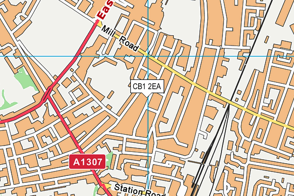 CB1 2EA map - OS VectorMap District (Ordnance Survey)