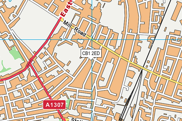 CB1 2ED map - OS VectorMap District (Ordnance Survey)