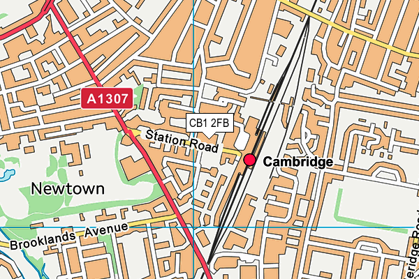 CB1 2FB map - OS VectorMap District (Ordnance Survey)