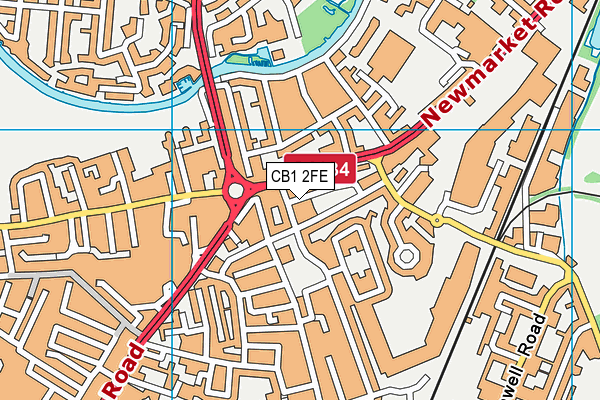 CB1 2FE map - OS VectorMap District (Ordnance Survey)