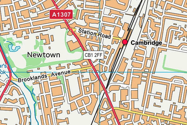 CB1 2FF map - OS VectorMap District (Ordnance Survey)