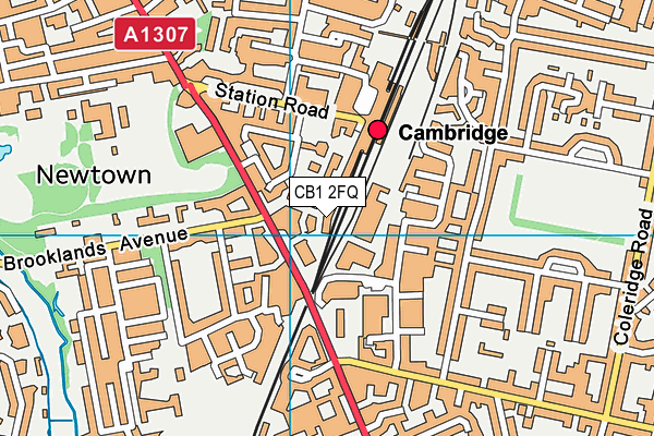 CB1 2FQ map - OS VectorMap District (Ordnance Survey)