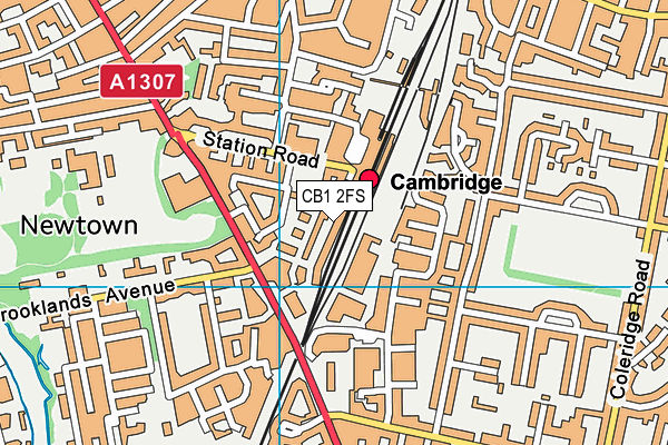 CB1 2FS map - OS VectorMap District (Ordnance Survey)