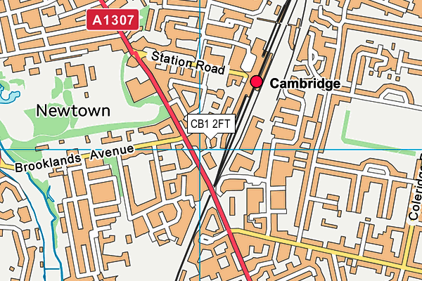 CB1 2FT map - OS VectorMap District (Ordnance Survey)