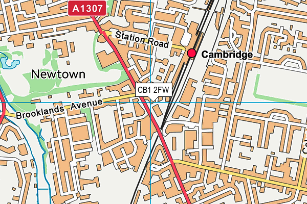 CB1 2FW map - OS VectorMap District (Ordnance Survey)