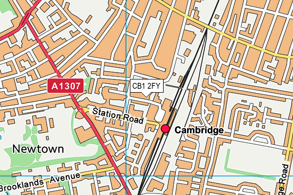 CB1 2FY map - OS VectorMap District (Ordnance Survey)