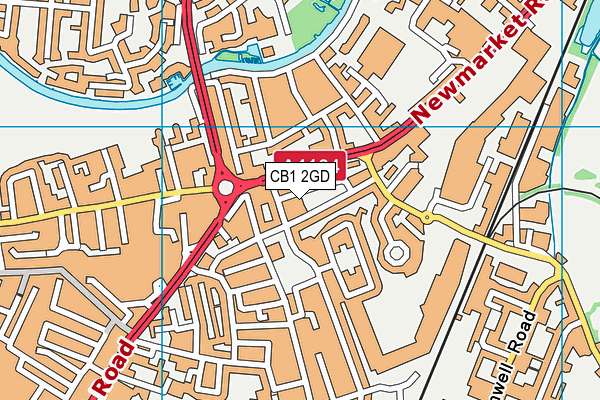 CB1 2GD map - OS VectorMap District (Ordnance Survey)