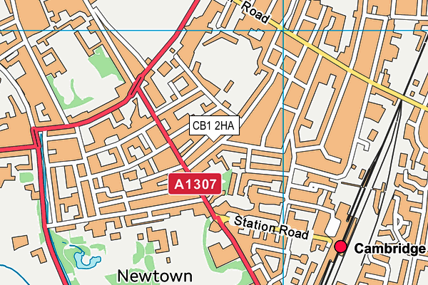 CB1 2HA map - OS VectorMap District (Ordnance Survey)