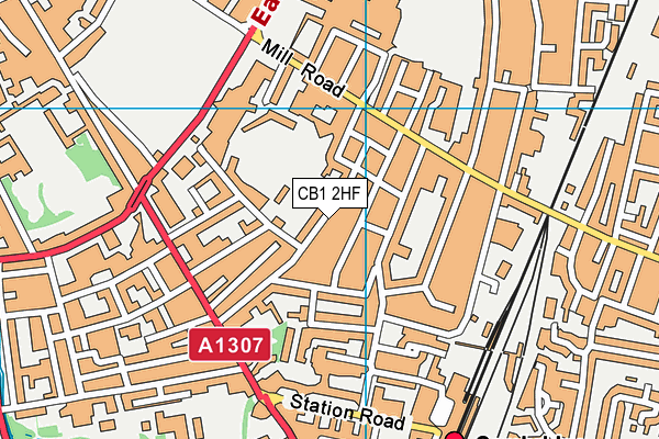 CB1 2HF map - OS VectorMap District (Ordnance Survey)