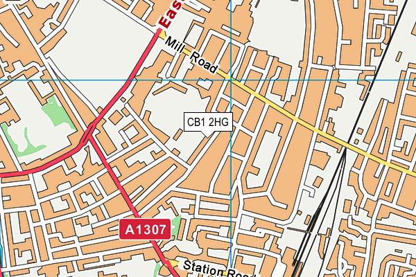 CB1 2HG map - OS VectorMap District (Ordnance Survey)