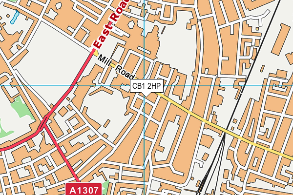 CB1 2HP map - OS VectorMap District (Ordnance Survey)