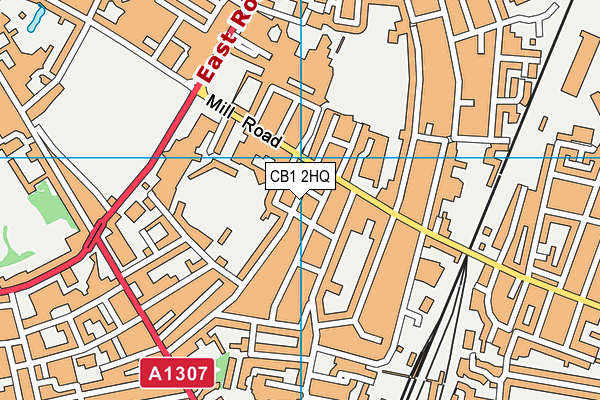 CB1 2HQ map - OS VectorMap District (Ordnance Survey)