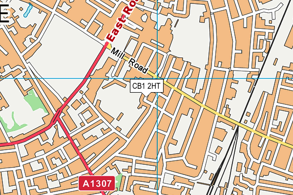 CB1 2HT map - OS VectorMap District (Ordnance Survey)