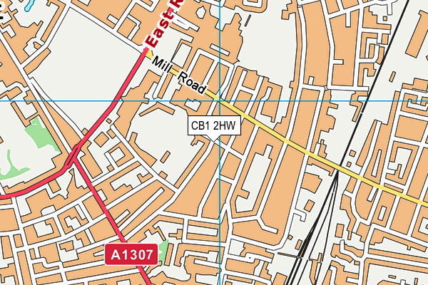 CB1 2HW map - OS VectorMap District (Ordnance Survey)