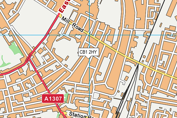 CB1 2HY map - OS VectorMap District (Ordnance Survey)