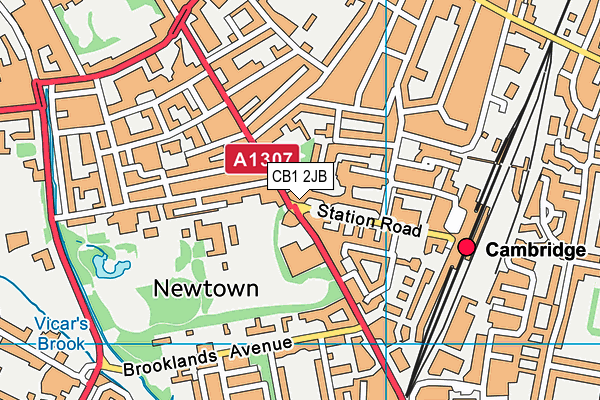St. Andrew's College Cambridge map (CB1 2JB) - OS VectorMap District (Ordnance Survey)