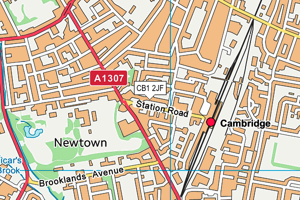 CB1 2JF map - OS VectorMap District (Ordnance Survey)