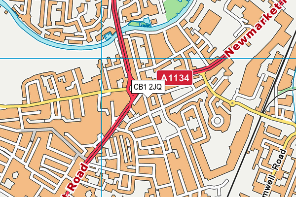 CB1 2JQ map - OS VectorMap District (Ordnance Survey)