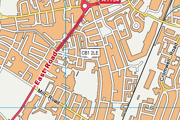 CB1 2LE map - OS VectorMap District (Ordnance Survey)