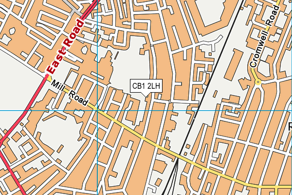 CB1 2LH map - OS VectorMap District (Ordnance Survey)