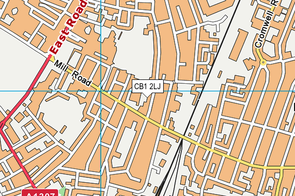 CB1 2LJ map - OS VectorMap District (Ordnance Survey)