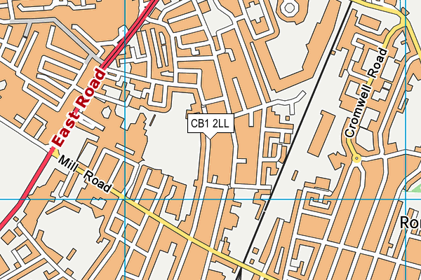 CB1 2LL map - OS VectorMap District (Ordnance Survey)