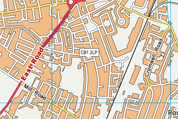 CB1 2LP map - OS VectorMap District (Ordnance Survey)