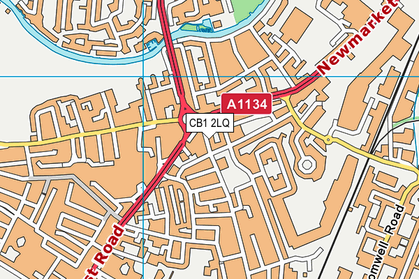 CB1 2LQ map - OS VectorMap District (Ordnance Survey)