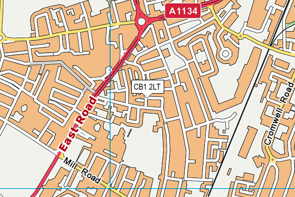 CB1 2LT map - OS VectorMap District (Ordnance Survey)