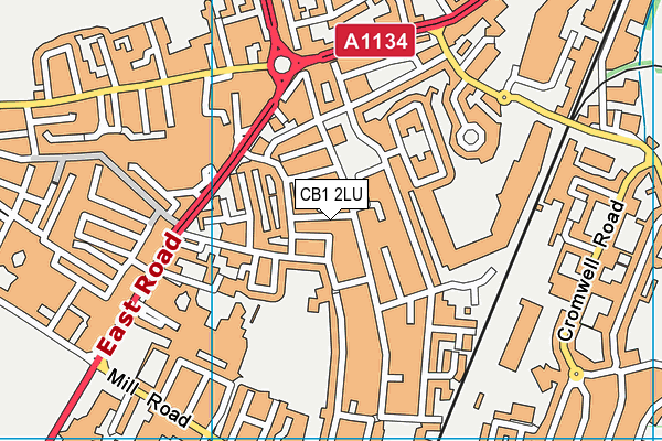 CB1 2LU map - OS VectorMap District (Ordnance Survey)