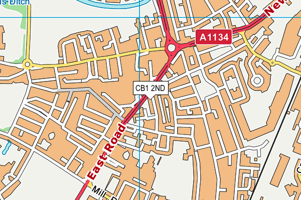 CB1 2ND map - OS VectorMap District (Ordnance Survey)