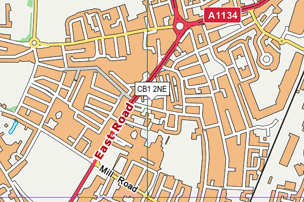 CB1 2NE map - OS VectorMap District (Ordnance Survey)