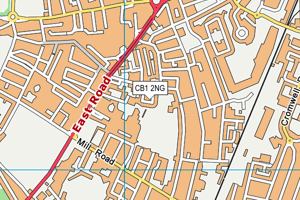 CB1 2NG map - OS VectorMap District (Ordnance Survey)