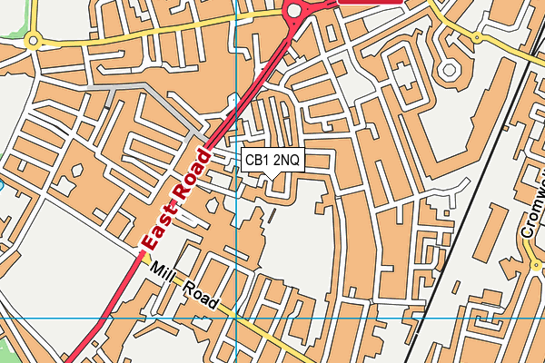 CB1 2NQ map - OS VectorMap District (Ordnance Survey)