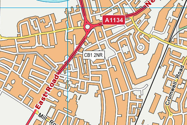 CB1 2NR map - OS VectorMap District (Ordnance Survey)