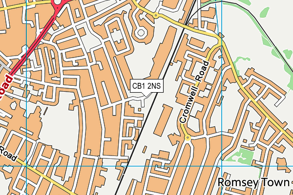 CB1 2NS map - OS VectorMap District (Ordnance Survey)