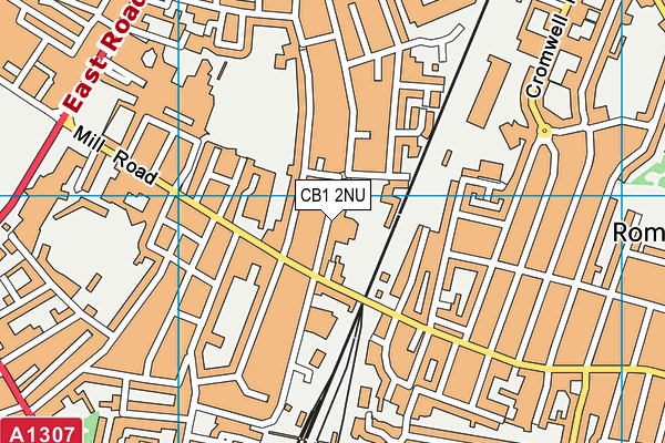 CB1 2NU map - OS VectorMap District (Ordnance Survey)