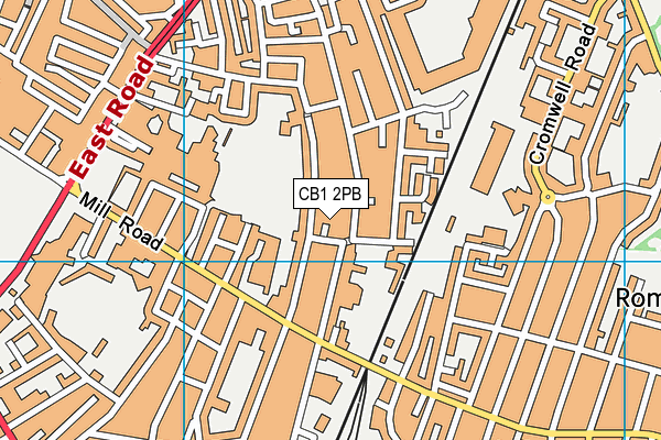 CB1 2PB map - OS VectorMap District (Ordnance Survey)