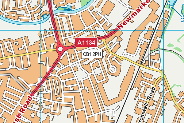 CB1 2PH map - OS VectorMap District (Ordnance Survey)