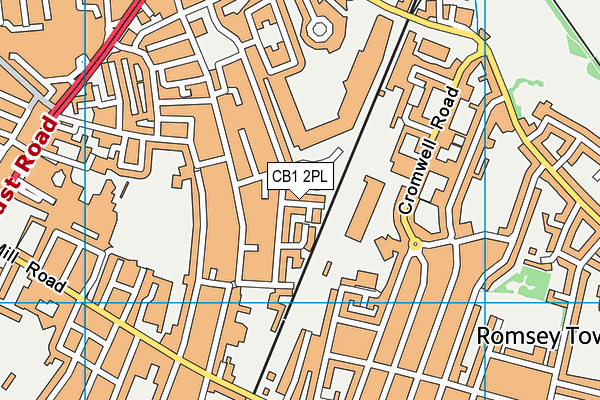 CB1 2PL map - OS VectorMap District (Ordnance Survey)