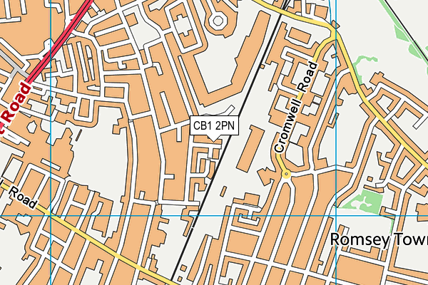 CB1 2PN map - OS VectorMap District (Ordnance Survey)