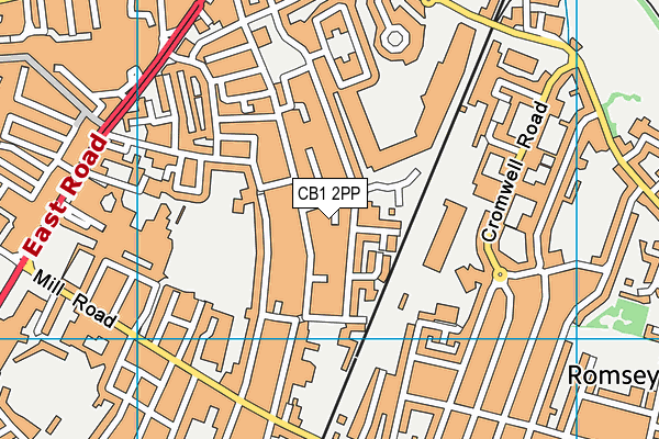 CB1 2PP map - OS VectorMap District (Ordnance Survey)