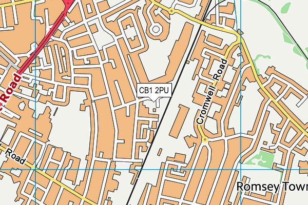 CB1 2PU map - OS VectorMap District (Ordnance Survey)