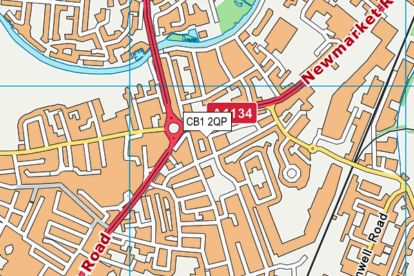 CB1 2QP map - OS VectorMap District (Ordnance Survey)