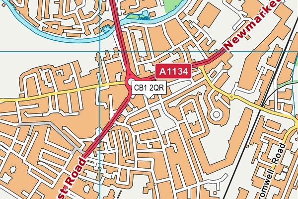 CB1 2QR map - OS VectorMap District (Ordnance Survey)