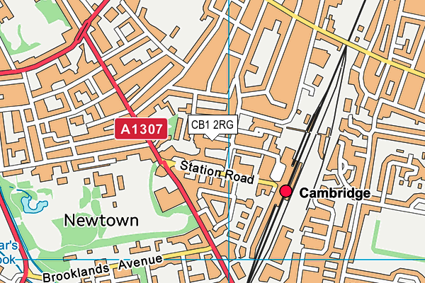 CB1 2RG map - OS VectorMap District (Ordnance Survey)