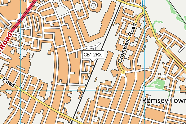 CB1 2RX map - OS VectorMap District (Ordnance Survey)