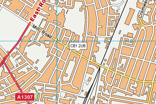 CB1 2UB map - OS VectorMap District (Ordnance Survey)